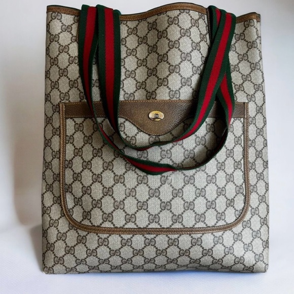 Authentic GUCCI Sherry Line Shoulder PVC Tote Bag - Picture 3 of 7